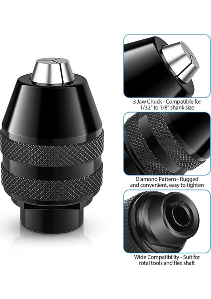 Adet Pirinç Pens Seti Anahtarsız Matkap Chuck Ile, Yedek 4485 Pirinç Hızlı Değişim Döner Matkap Somunu Takım Seti (Yurt Dışından) modelleri