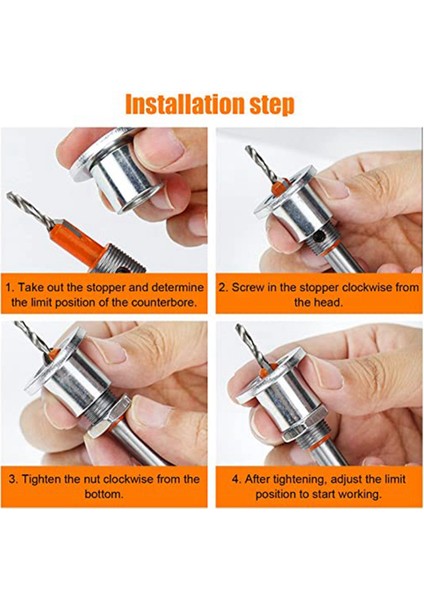 Derinlik Stoplu 2 Paket 8mm Metal Havşa, Ağaç Işleme, Plastik, Delme Için Metal Delme Ahşap Matkap Uçları (Yurt Dışından) indirimleri