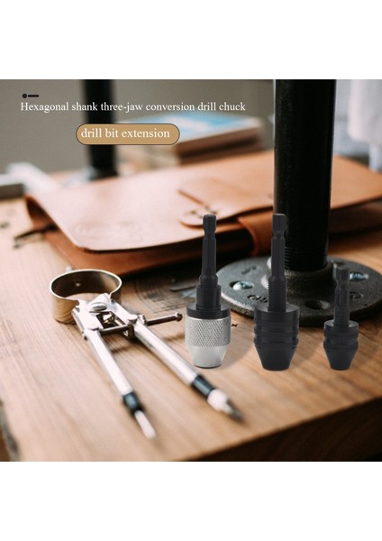 Adet Anahtarsız Matkap Chuck 1/4 Inç Hex Shank Anahtarsız Matkap Chuck Dönüştürücü Matkap Adaptörü Darbeli Matkap Aracı (Yurt Dışından)