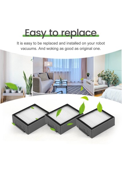 Irobot Roomba I&e Serisi E5 E6 E7 I3 I3+ I4 I6 I6+ I7 I7+ I8 I8+/plus Robot Süpürgeler Için 10 Paket Hepa Filtre Değişimi (Yurt Dışından)