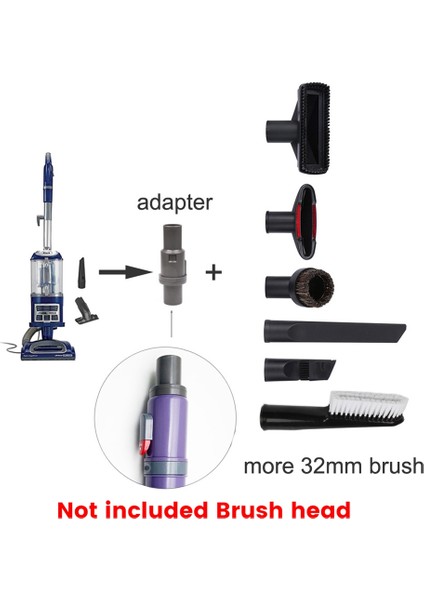 Adaptör Köpekbalığı NV350 NV351 NV352 NV356 NV356E NV357 NV360 NV370 UV440 Elektrikli Süpürge Adaptörü 32MM Hortum Dönüştürücü (Yurt Dışından) modelleri