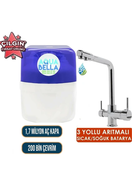 Aqua Bella Matrix Plus 10 Aşamalı Su Arıtma Cihazı Arıtmalı 3 Yollu Bataryalı