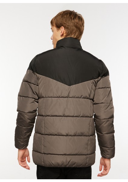 Koyu Gri Erkek Dik Yaka Kaban A10139857308010_3W ml Adalbert-Cb C indirimleri