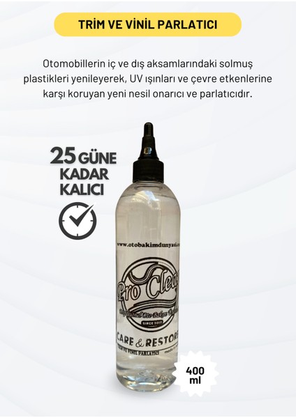Vinil Parlatıcı Koruyucu Iç ve Dış Aksam Plastik Yenileyici 400ML modelleri