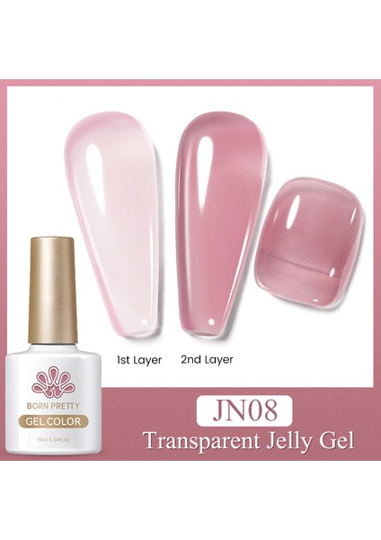 Born Pretty Pro Jelly Nude Gel 10 ml Yarı Saydam Kalıcı Oje