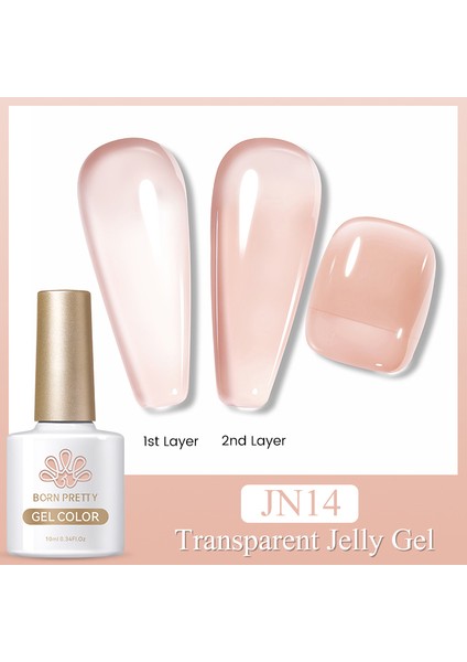 Born Pretty Pro Jelly Nude Gel 10 ml Yarı Saydam Kalıcı Oje