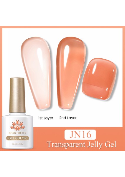 Born Pretty Pro Jelly Nude Gel 10 ml Yarı Saydam Kalıcı Oje