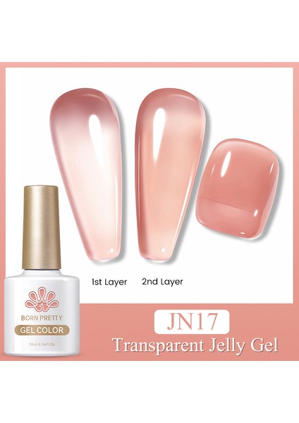 Born Pretty Pro Jelly Nude Gel 10 ml Yarı Saydam Kalıcı Oje