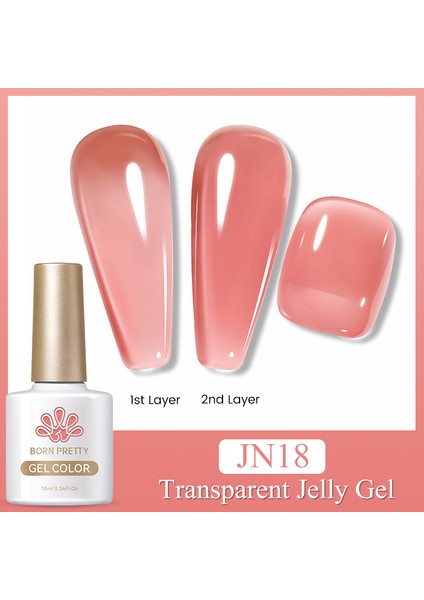 Born Pretty Pro Jelly Nude Gel 10 ml Yarı Saydam Kalıcı Oje