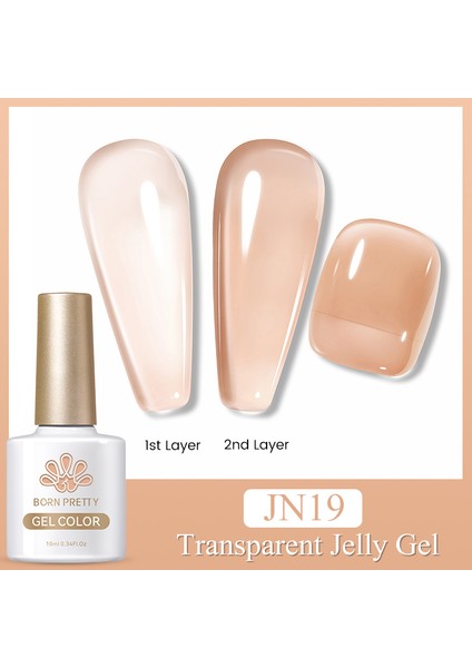 Born Pretty Pro Jelly Nude Gel 10 ml Yarı Saydam Kalıcı Oje