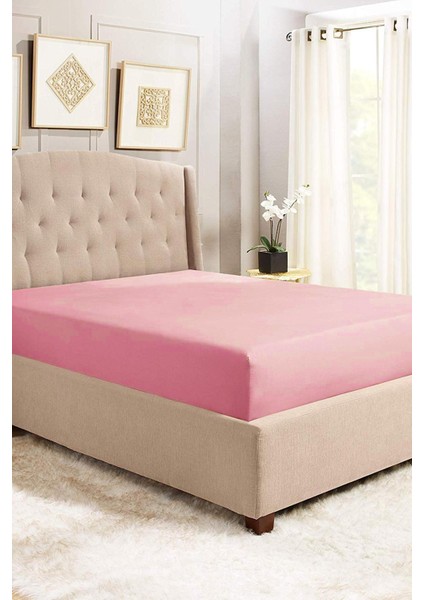 Lady Moda Tek Kişilik Lastikli Çarşaf Seti 100X200 cm Pudra Pembe