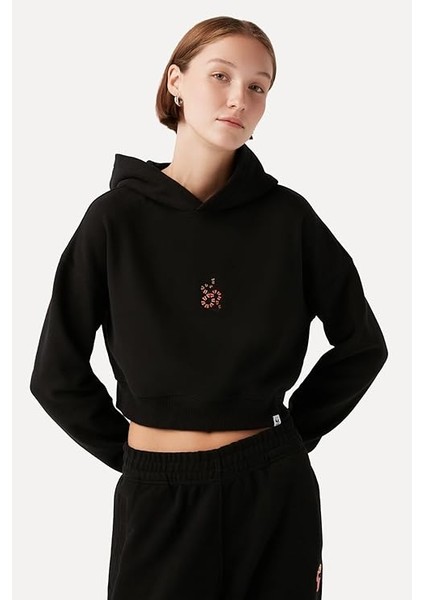 Kadın Mercan Yılanı Crop Hoodie