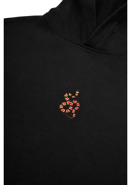 Kadın Mercan Yılanı Crop Hoodie