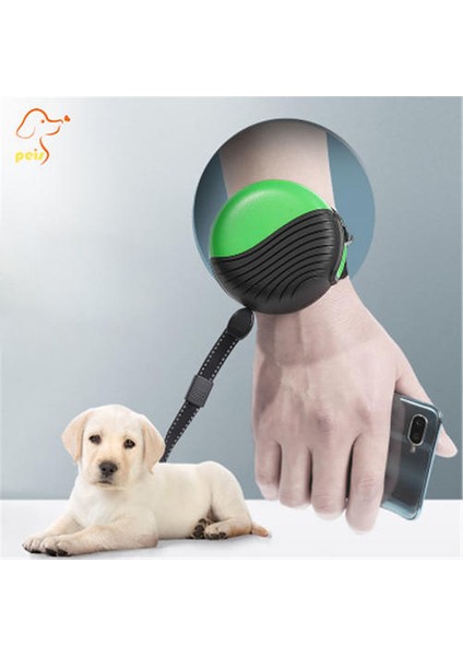 Bilek Pet Halat Handsfree Pet Köpek Çekiş Halatı Teleskopik Çekiş Topları Oto Geri Çekilebilir Köpek Halkları Pet Köpekler Çift Pet Tasma Halat | Tasmalar (Yeşil) (Yurt Dışından)