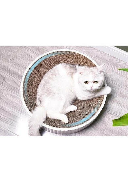Yu Pet Pet Büyük Kase Şeklinde Kedi Scratcher Yüksek Yoğunluklu Oluklu Yuvarlak Kedi Scratcher (Yurt Dışından)