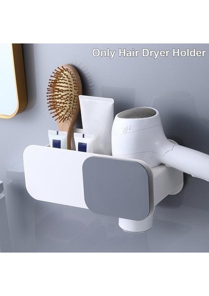 Duvara Monte Sticker Salonlu Abs Banyo Ağır Hayır Sondaj Kolay Kurulum Evrensel Yatak Odası Saç Kurutma Makinesi Tutucu Drenaj Delik | Banyo Rafları (Yurt Dışından)