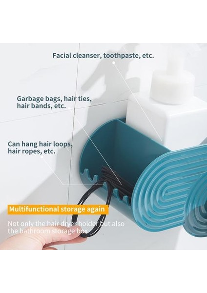 Eller Serbest Saç Kurutma Makinesi Tutucu Saklama Kutusu Curling Demir Raf Banyo Organizatör Depolama Raf Banyo Aksesuarları Seti Home | Banyo Rafları (Yurt Dışından)