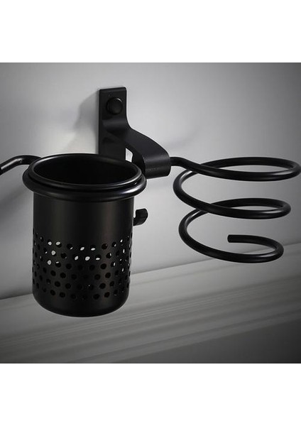 Siyah Uzay Alüminyum Çok Fonksiyonlu Saç Kurutma Makinesi Raf Avrupa Tarzı Banyo ve Banyo Rafları Duvara Monte Depolama Saç Kurutma Makinesi Rafları (Yurt Dışından)