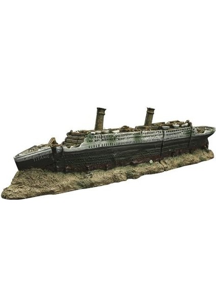 Akvaryum Balık Tankı Vintage Dekoratif Kayıp Enkaz Tekne Titanic Gemi Süsler Reçine Tasarım Pet Malzemeleri Ev Dekorasyonu | Süslemeler (Yurt Dışından)