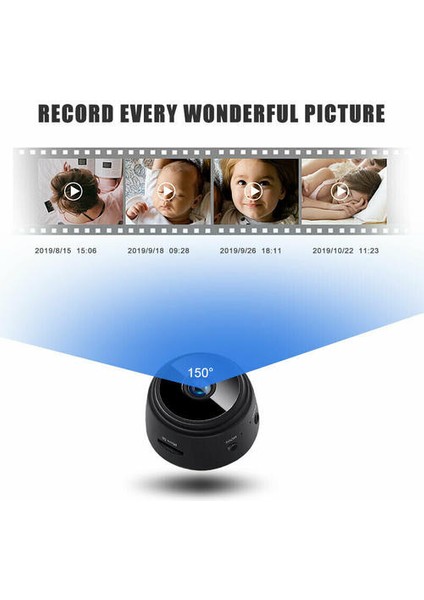 1080 P Kablosuz Wifi Kapalı / Açık Hd Mini Manyetik Ip Kamera Cctv Ev Güvenliği (Yurt Dışından)