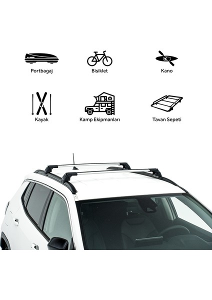 Jeep Compass (MP/552) 2017-2023 Turtle Air2 Ara Atkı Gri