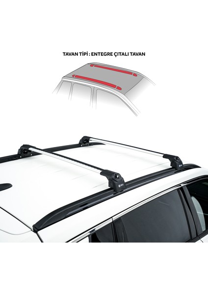 Jeep Compass (MP/552) 2017-2023 Turtle Air2 Ara Atkı Gri