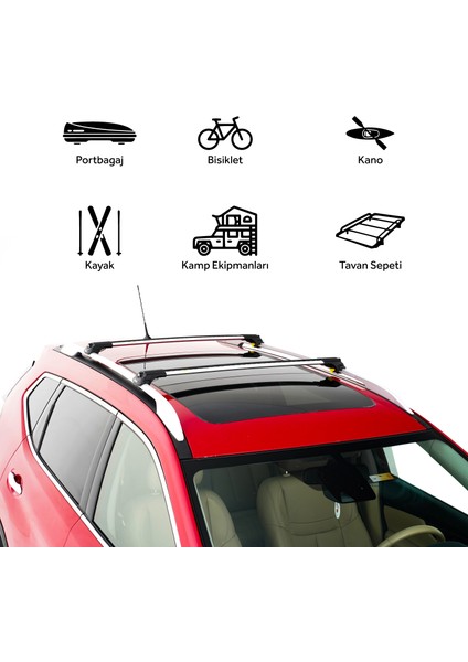 Nissan X-Trail (T32) 2014-2020 Turtle Air1 Ara Atkı Gri
