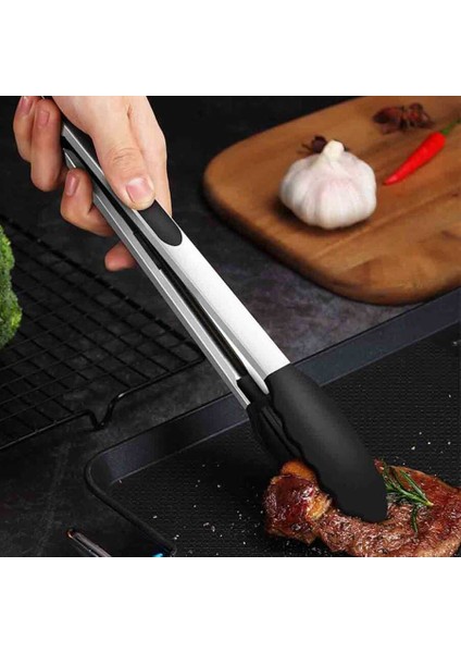 Maşa Barbekü Siyah Silikon Uçlu 40 cm modelleri