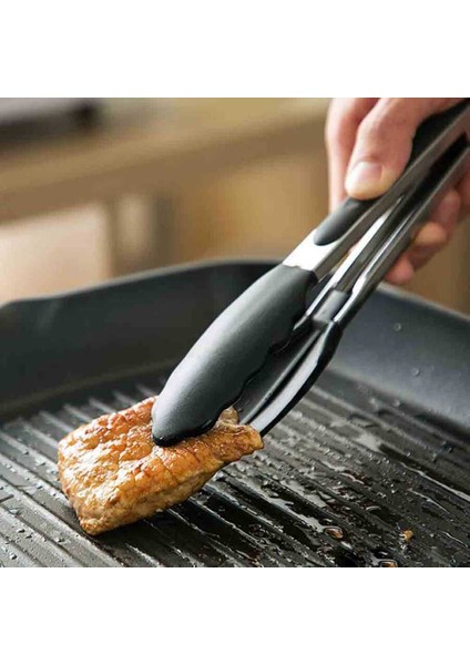 Maşa Barbekü Siyah Silikon Uçlu 40 cm indirimleri