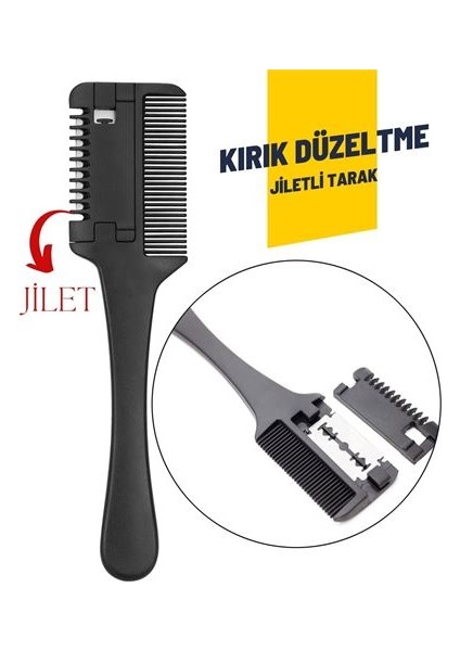 Absolute Kırık Saç Düzletme Jiletli Tarak 714779