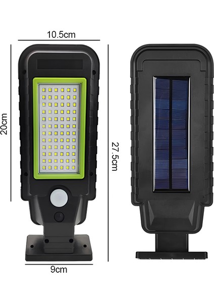 72 Smd Güneş Enerjili Sokak Lambası Solar Duvar Lambası Hareket Sensörlü 3 Mod Uzaktan kumandalı fırsatları