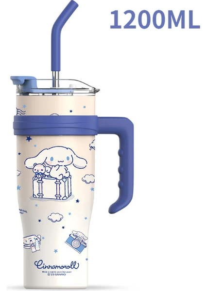 Kızlar Için Kuromi Thermos Cup, Büyük Kapasiteli Saman, Erkekler Için Buz Kupası, Soğuk ve Termos Çift Amaçlı Bardak (Yurt Dışından)