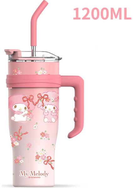 Kızlar Için Kuromi Thermos Cup, Büyük Kapasiteli Saman, Erkekler Için Buz Kupası, Soğuk ve Termos Çift Amaçlı Bardak (Yurt Dışından)