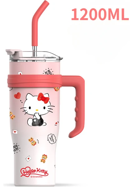 Kızlar Için Kuromi Thermos Cup, Büyük Kapasiteli Saman, Erkekler Için Buz Kupası, Soğuk ve Termos Çift Amaçlı Bardak (Yurt Dışından)