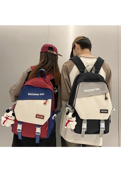 Ortaokul Öğrencisi Okul Çantası Kadın Vahşi Moda Sırt Çantası Erkek Ortaokul Öğrencisi Üniversite Sırt Çantası Kısa Yolculuk Büyük Kapasiteli Sırt Çantası (Yurt Dışından) fiyatları