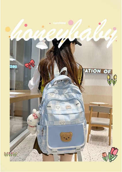 Sırt Çantası Kız Taze Okul Çantası Kore Rahat Ortaokul Öğrencisi Kız Sırt Çantası (Yurt Dışından) modelleri