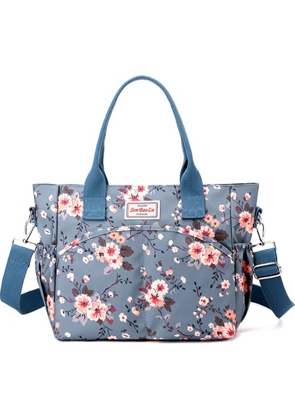 Bayan Omuz Çantası 2023 Yeni Kadın Çantası Büyük Kapasiteli Çapraz Çantası Moda Kadın Baskılı El Çantası Orta Yaşlı Anne Çantası (Yurt Dışından)