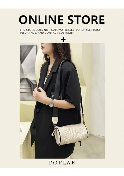 Hakiki Deri Kadın Çantası Ilk Katman Inek Derisi Omuz Crossbody Çanta 2023 Yeni Moda Timsah Desen Küçük Kare Çanta Geniş Omuz Askısı (Yurt Dışından) fırsatları