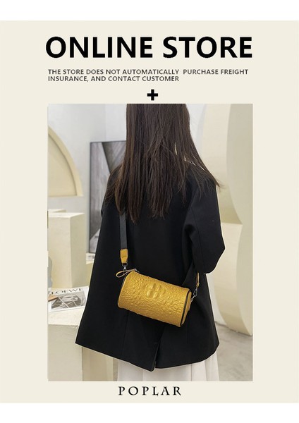 Hakiki Deri Kadın Çantası Ilk Katman Inek Derisi Omuz Crossbody Çanta 2023 Yeni Moda Timsah Desen Küçük Kare Çanta Geniş Omuz Askısı (Yurt Dışından) fırsatları