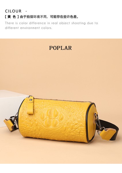 Hakiki Deri Kadın Çantası Ilk Katman Inek Derisi Omuz Crossbody Çanta 2023 Yeni Moda Timsah Desen Küçük Kare Çanta Geniş Omuz Askısı (Yurt Dışından) indirimleri