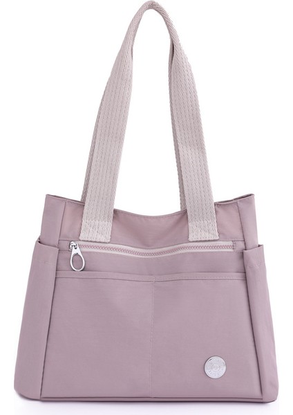 Minimalist Bayan Omuz Çantası Büyük Kapasiteli Açık Hava Seyahat Hafif Su Geçirmez Naylon Bez Çanta Tot Moda Çanta (Yurt Dışından)