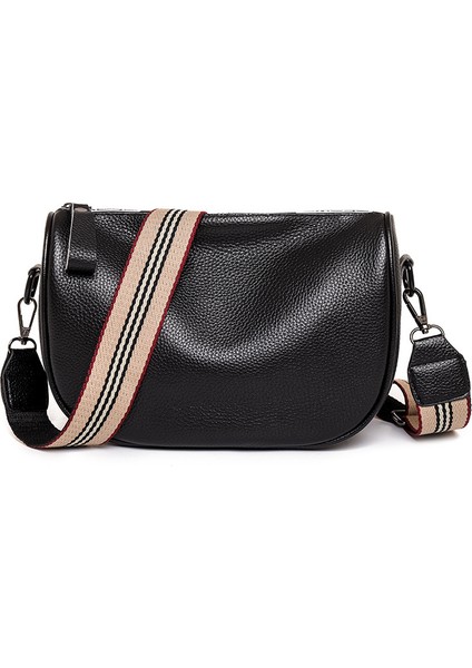 Hakiki Deri Çanta Kadın Çantası 2023 Yeni Stil Basit Moda Vintage Geniş Omuz Askısı Tek Omuz Çapraz Omuz Çantası Bags Yumuşak Deri Kare Çanta (Yurt Dışından)
