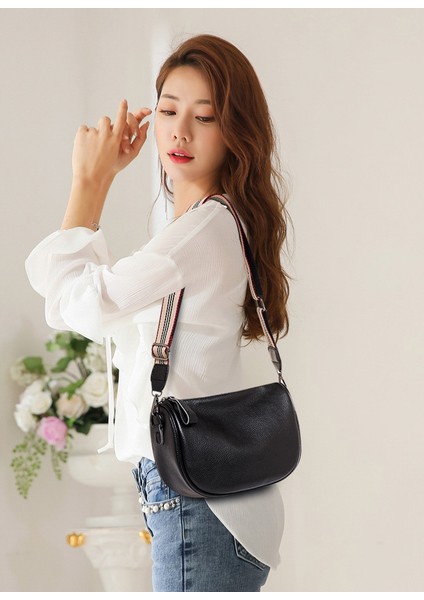 Hakiki Deri Çanta Kadın Çantası 2023 Yeni Stil Basit Moda Vintage Geniş Omuz Askısı Tek Omuz Çapraz Omuz Çantası Bags Yumuşak Deri Kare Çanta (Yurt Dışından) fiyatları