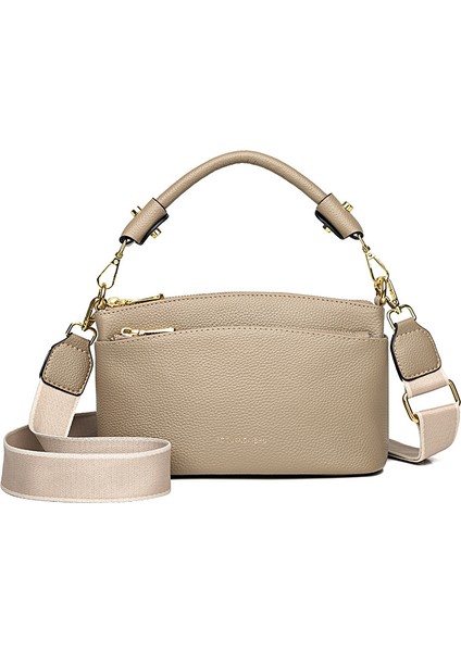 Hakiki Deri Kadın Çantası Üç Yönlü Çanta 2023 Ilk Katman Inek Derisi Çok Katmanlı Crossbody Çanta Omuz Çantası Kadın Yaz Kabuk Çanta Hakiki Deri (Yurt Dışından)