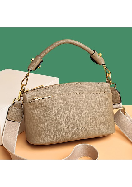 Hakiki Deri Kadın Çantası Üç Yönlü Çanta 2023 Ilk Katman Inek Derisi Çok Katmanlı Crossbody Çanta Omuz Çantası Kadın Yaz Kabuk Çanta Hakiki Deri (Yurt Dışından) fiyatları