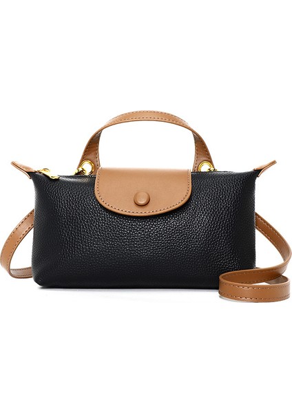 Deri Çanta Kadın Çanta 2023 Yeni Yeni Basit Moda Büyük Kapasiteli Yumuşak Deri Tek Omuzlu Crossbody Çanta (Yurt Dışından)