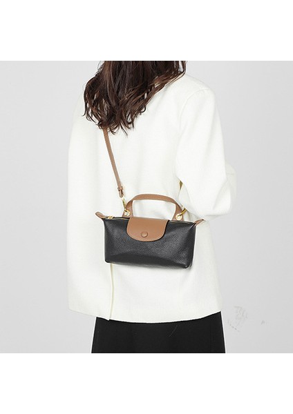Deri Çanta Kadın Çanta 2023 Yeni Yeni Basit Moda Büyük Kapasiteli Yumuşak Deri Tek Omuzlu Crossbody Çanta (Yurt Dışından)