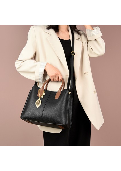 2023 Yeni El Çantası Avrupa ve Amerikan Retro Kadın Çantası Çok Katmanlı Büyük Kapasiteli Tek Omuzlu Eğimli (Yurt Dışından) indirimleri