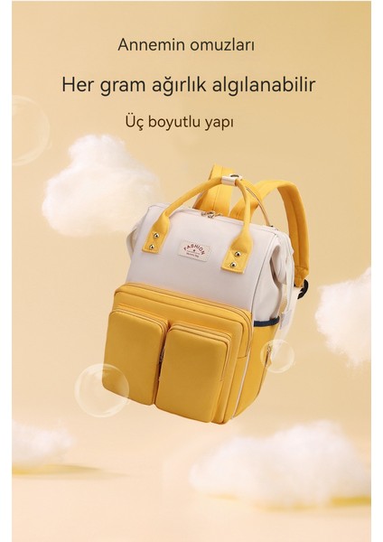 Anne Çantası Sırt Çantası Hafif Büyük Kapasiteli Hamile Anne Dışarı Moda Şeker Renk Anne Çanta Anne Bebek Sırt Çantası (Yurt Dışından)