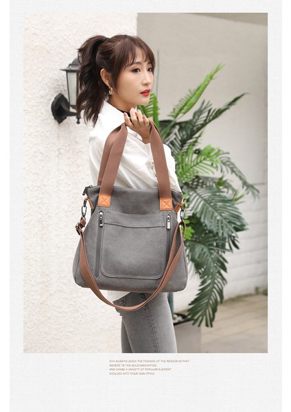 Crossbody Çanta Kadın 2023 Yeni Vahşi Taşınabilir Büyük Kapasiteli Kadın Çantası Kanvas Çanta Kadın Rahat Omuz Çantası Bayan Çanta (Yurt Dışından) fiyatları